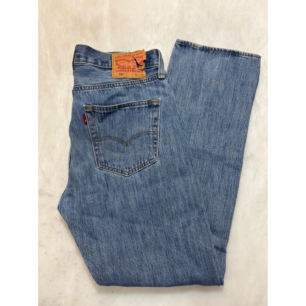Levi's 501 Jeans Straight Leg Blue Denim W32 L32